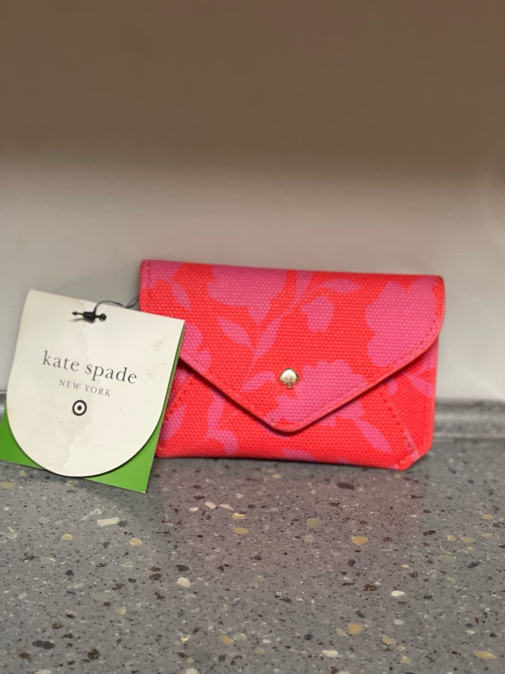 kate spade Pink and Coral Floral Card Holder